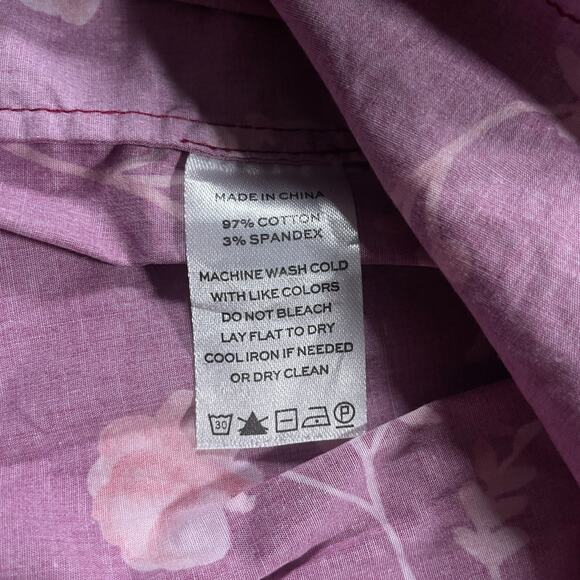 Hill House Home Women's XXS Ellie Nap Dress Midi Ruched Burgundy Floral Ruffle - Picture 9 of 11